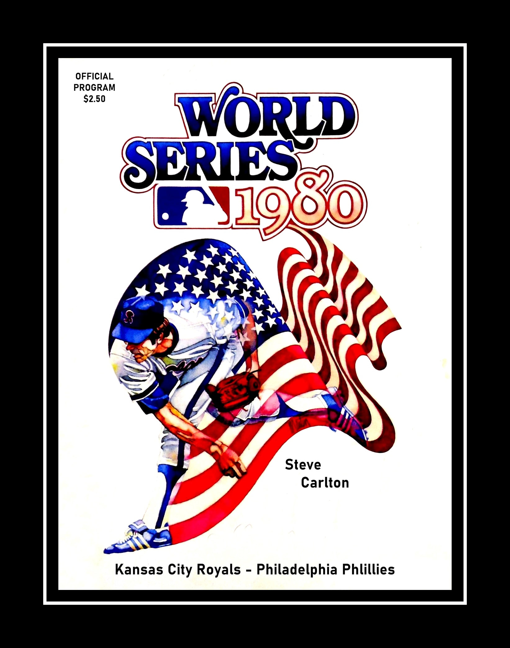 Vintage 1980 Philadelphia Phillies Baseball Poster, Unique World Series Gift